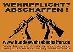 Aufkleber "Wehrpflicht? Abschaffen!"