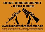 Aufkleber "Ohne Kriegsdienst - kein Krieg"
