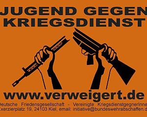 Aufkleber "Jugend gegen Kriegsdienst"
