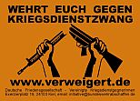 Aufkleber "Wehrt euch gegen Kriegsdienstzwang"